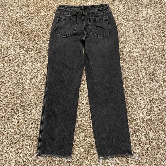 Free People We The Free CRVY Vintage Straight Jean 28 Faded Black Raw Hem Crop - Picture 3 of 10